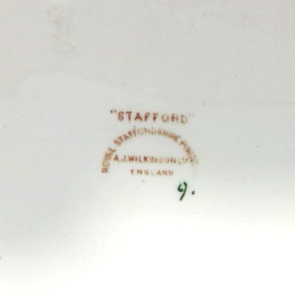 ROYAL STAFFORDSHIRE AJ Wilkinson Rectangular Ceramic Plate Floral Design 13" - Picture 9 of 9